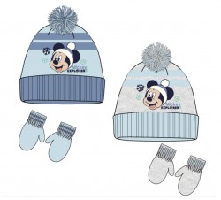 COMPLETO CAPPELLO E MUFFOLE NEONATO TOPOLINO DISNEY